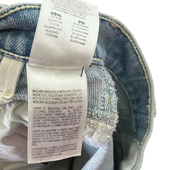 MOTHER Peg Jeans Size 25 High Waist Cropped Pleated Straight Leg Women’s - Picture 9 of 14